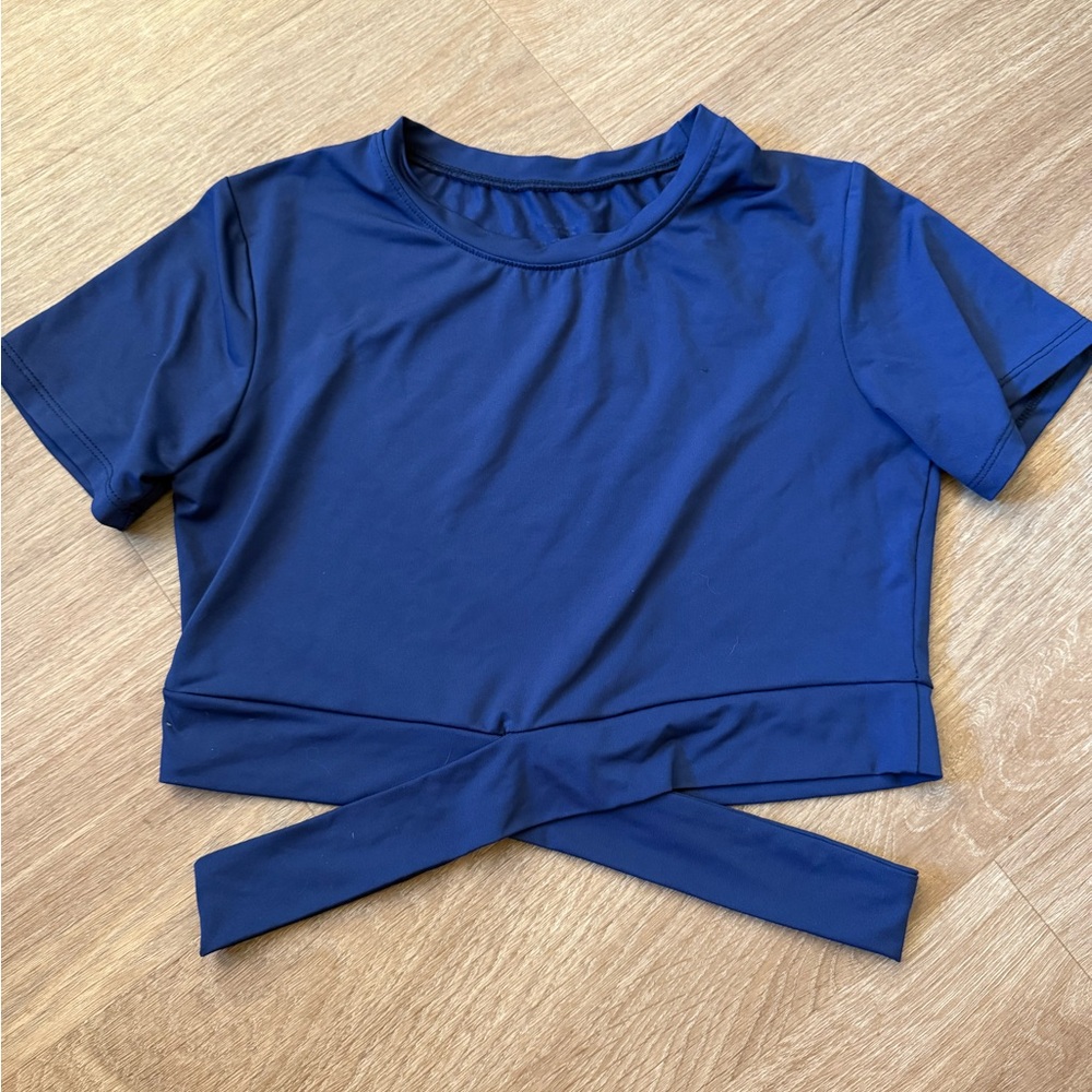 Navy Blue NVGTN Women's Crop Top